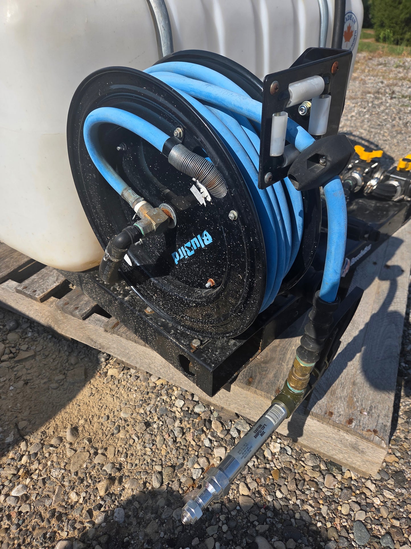 Hose Reel 50' Spring Rewind+ Spray Gun (Add-On)