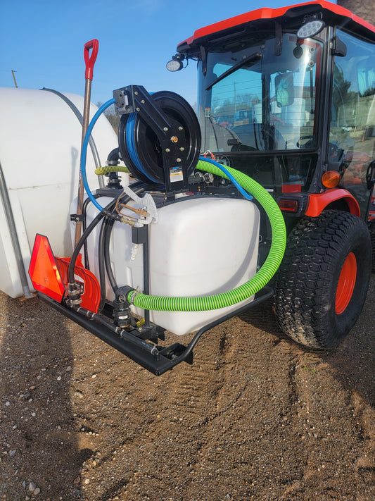 100 Gallon Sidewalk Sprayer – 3-Point Hitch, Roller Pump, Self-Loading